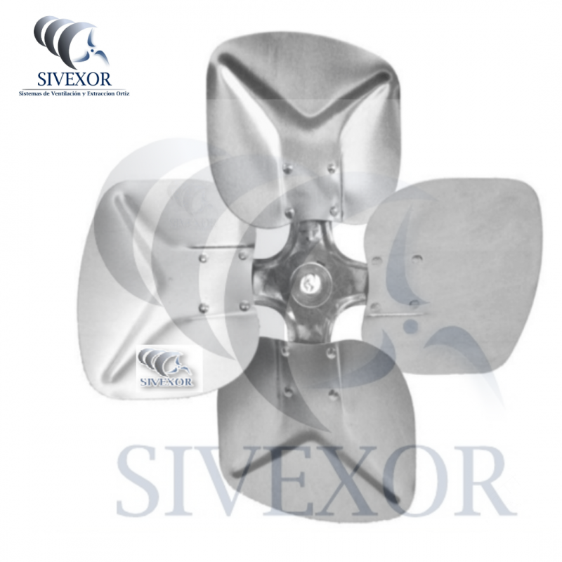ASPAS DE 11.5" CON 4 ALABES DE ALUMINIO