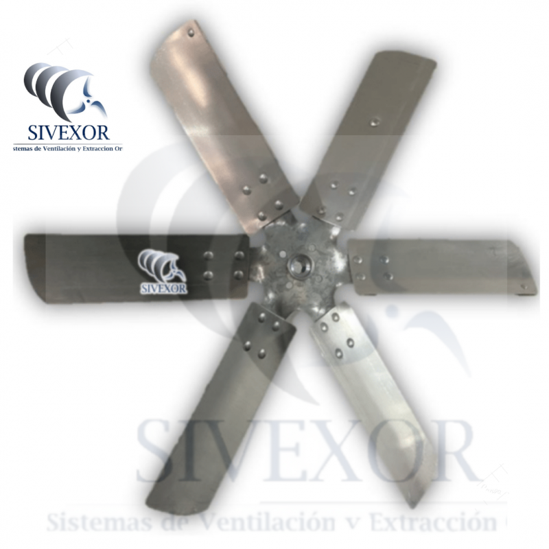 ASPAS DE 18" CON 6 ALABES DE ALUMINIO"