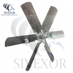 ASPAS DE 17" CON 6 ALABES DE ALUMINIO"