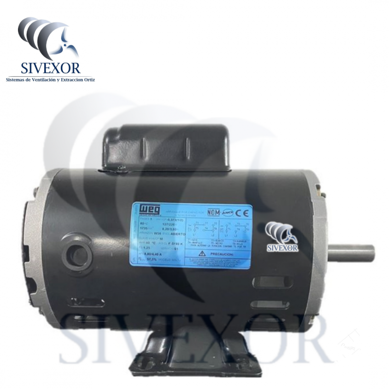 MOTOR WEG DE 1 HP BIFASICO