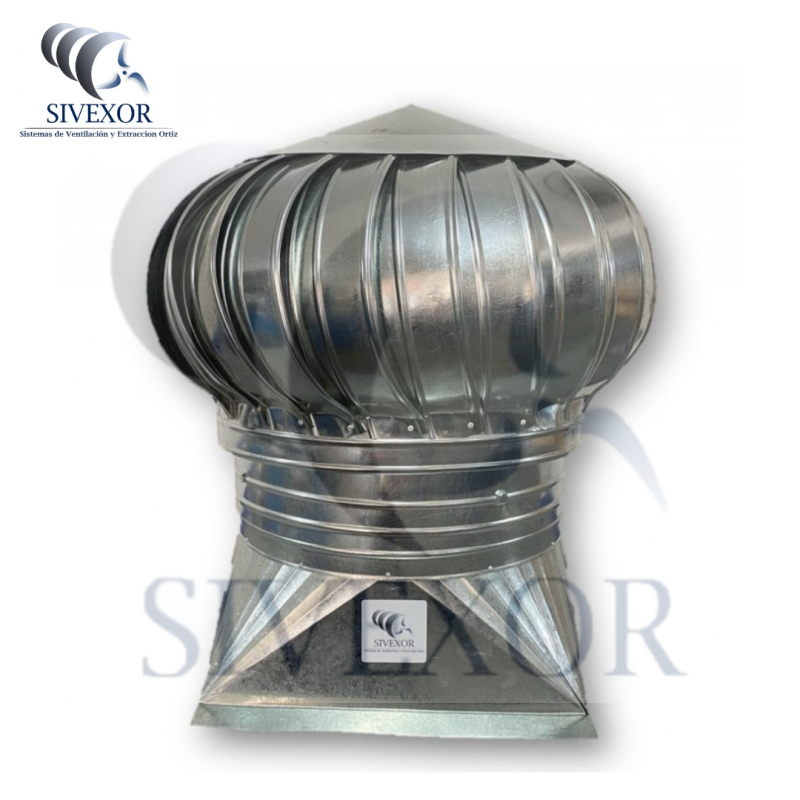 EXTRACTOR ATMOSFERICO 24" GALVANIZADO CON BASE